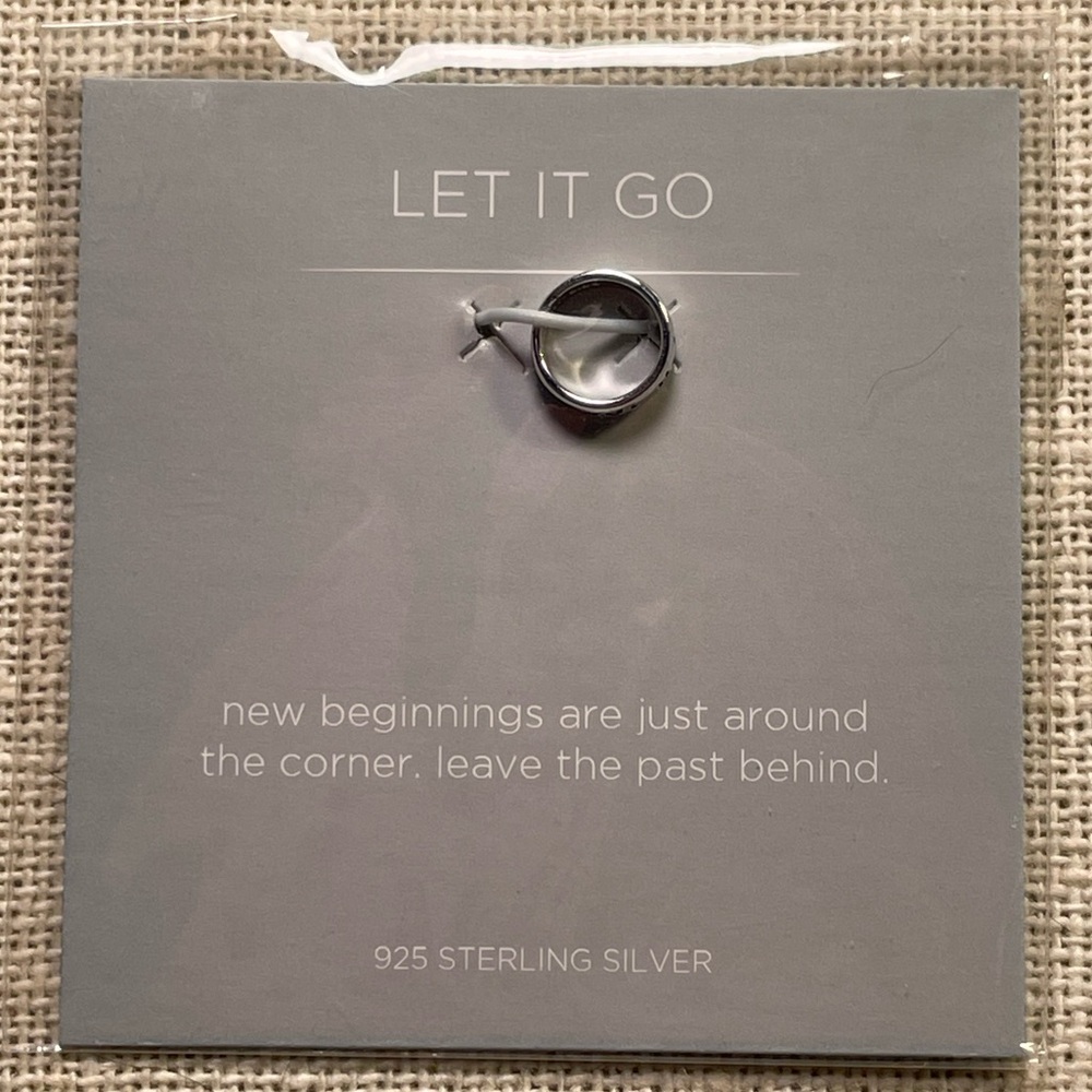 Origami Owl Silver Core “Let It Go” ring charm